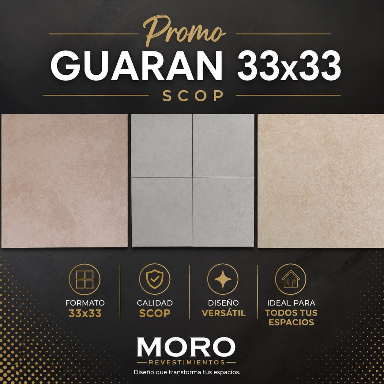 CERAMICO GUARAN GRIS-MARFIL-ARENA 1RA CALIDAD -OFERTA MES-