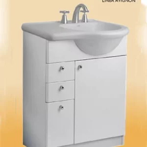 VANITORY AVIGNON 65CM LAQUEADO + MESADA PORCELLANA