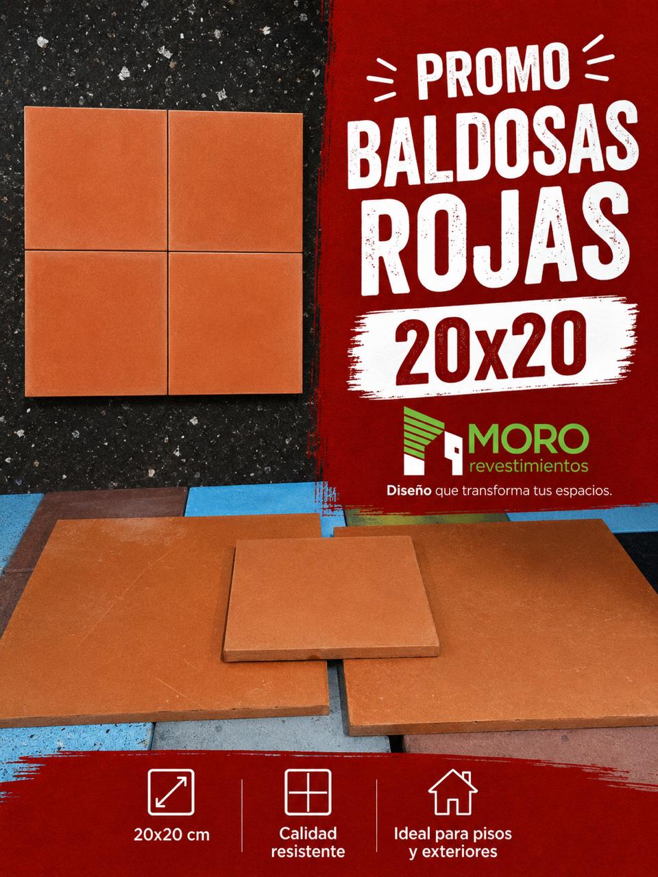 BALDOSA ROJA 20X20 PATIO - Image 2