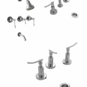 JGO GRIFERIA IBIZA OVAL -Lavatorio+bidet+ducha-