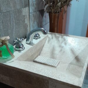 MESADA APOYO MARMOL ARTESANAL 50X42 - Image 2