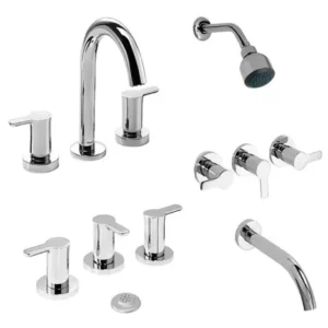 JGO GRIFERIA LOGOS (lavatorio+bidet+ducha) PIAZZA