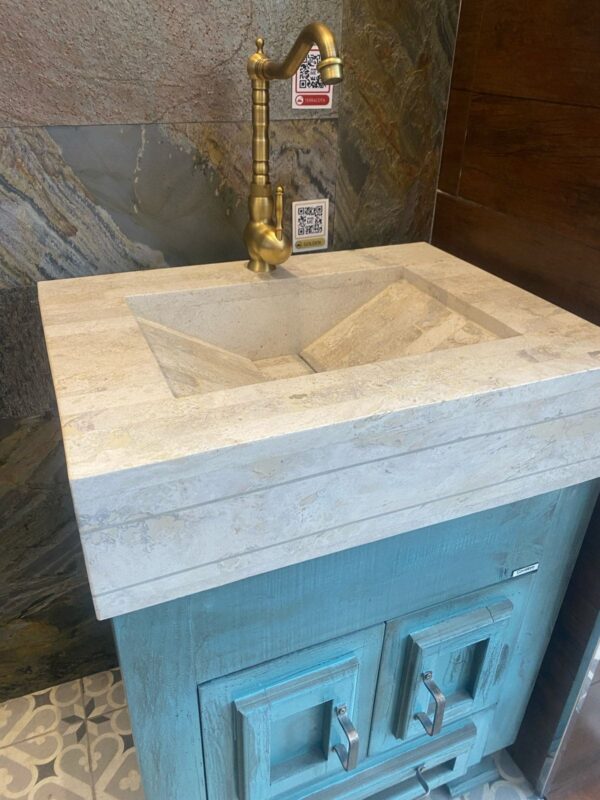 VANITORY 60CM VINTAGE MESADA MARMOL + GRIFERIA