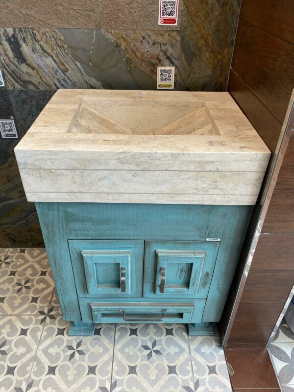 VANITORY 60CM VINTAGE MESADA MARMOL + GRIFERIA - Image 3